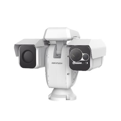 Punta de Poste IP Dual / Térmica 25 mm (384 × 288) + Óptico 40X / IR 200 m / 656 ft / IP66 / Detección de Temperatura / Micro SD