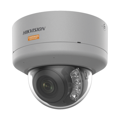 Cámara Domo IP PTR / 4 Megapixel / Dual Light 40 m (131.2 ft) / Lente 2.8 mm / ColorVu / Anticorrosivo / IP68 / IK10