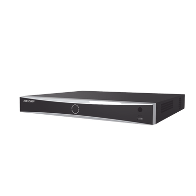 NVR IP / 32 Megapixel (8K) / 16 Canales / 16 Puertos PoE+ / Reconocimiento Facial / 2 Bahías HDD / HDMI 4K / Alarmas I/O