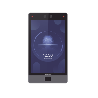 Terminal de Control de Acceso Facial / Pantalla Táctil 8" HD / Reconocimiento Dual Rostro + Huella / 100,000 Rostros / 100,000 Huellas / PoE 802.3at / IP65 / Videoportero IP / Códigos QR