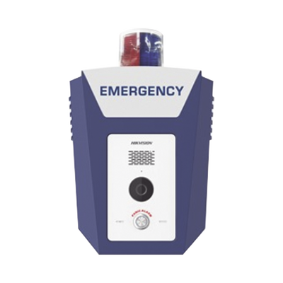 Estación de Alarma de Pánico IP / 2 Megapixel / Audio Bidireccional 5 m (16.4 ft) / Sirena 110 dB / Estrobo Rojo-Azul / IR 10 m (32.8 ft) / Doble Puerto 10/100 Mbps
