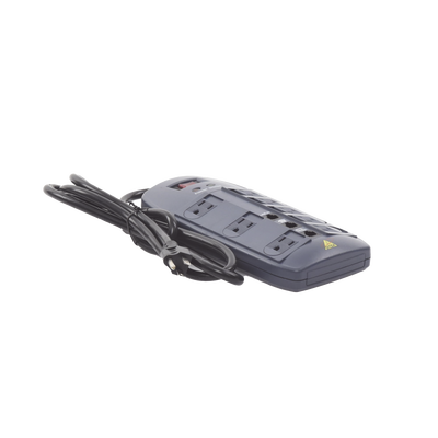 Multicontacto 8 Salidas / 120 VCA 15 A / 2160 Joules / Telco RJ11 / 6 Transformadores Simultáneos / 5.9 pies Cable