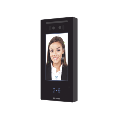 Frente de Calle IP / Pantalla Táctil IPS 5 Pulgadas / Doble Cámara 2 Megapixel / Reconocimiento Facial / Bluetooth / NFC / RFID 13.56 MHz / IP65