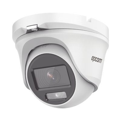 Cámara Turret TURBOHD / 2 Megapixel 1080p / Color 24/7 / Luz Blanca 20 m (65.6 ft) / Ángulo 105° / Audio Integrado / IP66 / 4 Tecnologías Seleccionables