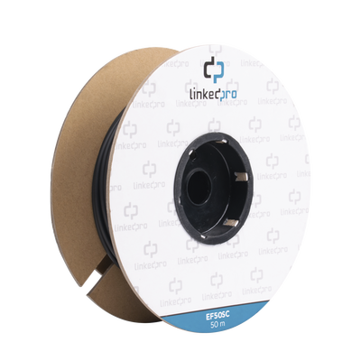 Carrete de Fibra Óptica / Monomodo 9/125 / SC-SC Duplex / 50 m (164.04 ft) / Kevlar / Subterráneo