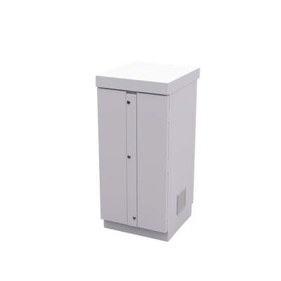 Gabinete de Seguridad / Capacidad 6 Baterías PL110D12 / Acero Galvanizado / Cierre con 2 Candados / Mesa Interior / Exterior IP / 52 kg / 775 x 755 x 558 mm