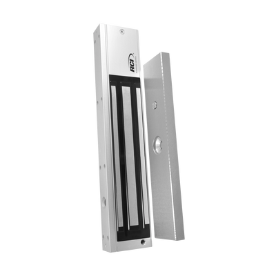 Chapa Magnética Electromagnética / 600 lbs / Antisabotaje / Sensor de Estado / LED Indicador / Aluminio Anodizado / 12/24 VCC