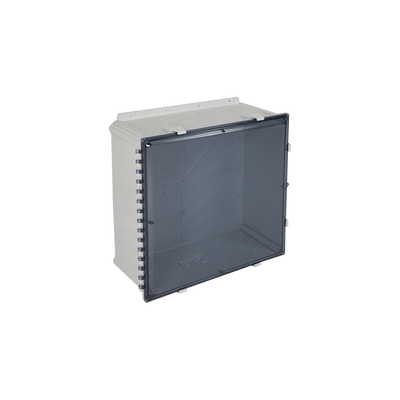 Caja De Policarbonato Con Puerta Tintada, 24Hx24Wx10D Pulgadas (609.6 x 609.6 x 254 mm), IP66, Uso Interior Exterior, Listado UL/cUL