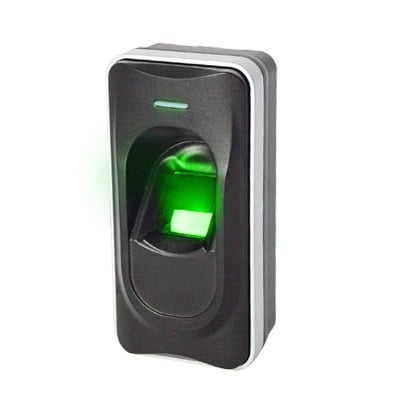 Lector Esclavo de Huella y Proximidad / RS-485 / IP65 / Sensor Óptico Antirrayaduras / 50 x 102 x 37 mm / 0 a 45 °C