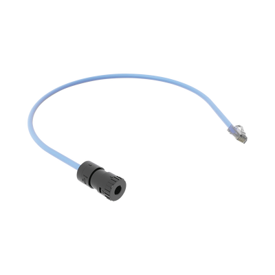 Cable de Conexión Jack a Plug RJ45 / Cat 6A / CMP Plenum / 0.5 m (1.64 ft) / Azul