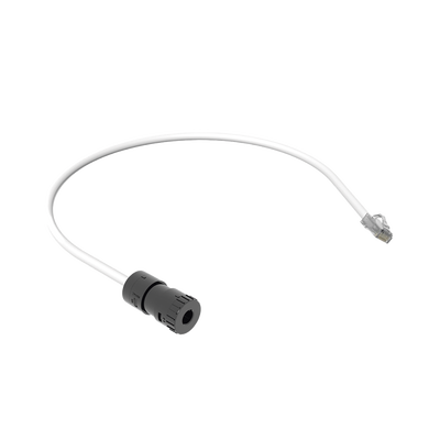 Cable de Conexión en Campo Jack a Plug RJ45 / Cat 6A / CMP Plenum / 0.5 m (1.64 ft) / Blanco