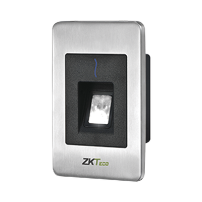 Lector Esclavo de Huella y Proximidad / RS-485 / IP65 / Acero Inoxidable / -10°C a 45°C / 125 kHz RFID / 4.76 x 3.04 x 1.50 in