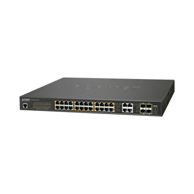 Switch Administrable / 24 Puertos Gigabit Ultra PoE 60W / 4 Puertos Combo TP/SFP / 600W / IPv6 Dual Stack / L2-L4
