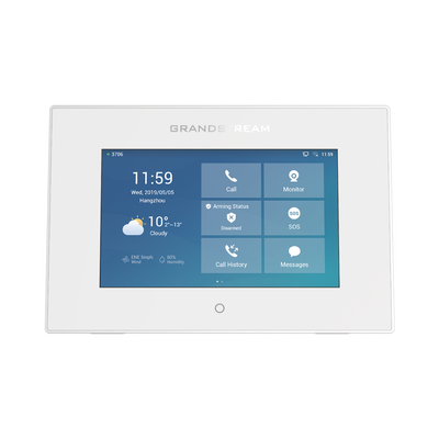 Intercom y Panel de Control de Acceso SIP / Pantalla Táctil 7" 1024x600 / Wi-Fi Dual Band / Audio HD Full-Duplex / PoE / 4 Entradas de Alarma
