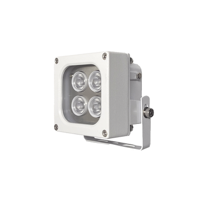 Iluminador LED / Luz Blanca / Alcance 10 m (32.8 ft) / Ángulo 120° / IP66 / 12VCC/24VCA / Fotocélula Integrada