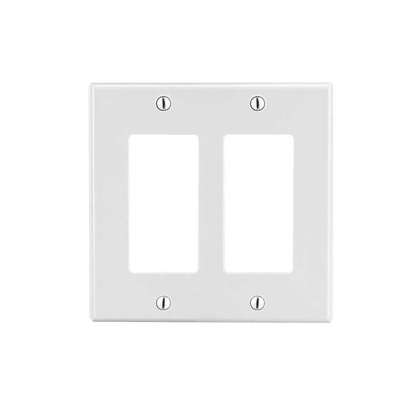 Tapa para Caja Multigang / Contacto Doble / Color Blanco.