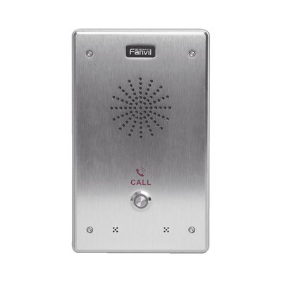 Intercomunicador IP / 2 Líneas SIP / 2 Relevadores / PoE 802.3af / Anti-Vandálico IP65 e IK10 / -40°C a 70°C