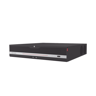 NVR IP / 64 Canales / 8K UHD / 8 Bahías HDD Hot Swap / RAID 0,1,5,10 / Dual LAN / 400 Mbps / Reconocimiento Facial 48 Canales / AcuSense / AcuSearch / Fuente Redundante / HDMI 8K