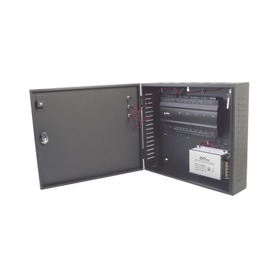 Controlador de Acceso 4 Puertas / 3,000 Huellas / 30,000 Tarjetas / TCP-IP / Gabinete Metálico con Fuente 12V 5A