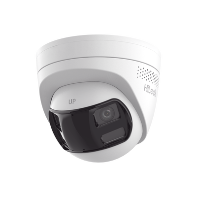 Cámara Turret IP / 8 Megapixel / Panorámica 180° / Dual Light 30 m (98.4 ft) / PoE / Audio Bidireccional / IP67