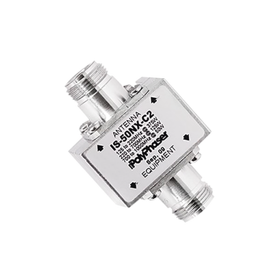Protector Coaxial RF / 125-1000 MHz / 50 Ω / Conectores N Hembra / 50 kA / Tubo de Gas