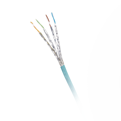 Bobina de Cable Blindado S/FTP / Cat 6A / Multifilar 24 AWG / Resistente Aceite-UV-Abrasión / PUR Ignífugo / 500 m (1640 pies)