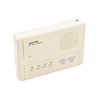 Sistema de Intercomunicador Manos Libres / 4 Extensiones / Alcance 200 m (656.2 ft) / Cable 2 Hilos Calibre 18 / Montaje en Pared