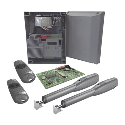 Kit de Operadores para Puertas Abatibles / 3 m (9.8 ft) / 400 kg / 24 VCC / IP54 / Uso Intensivo