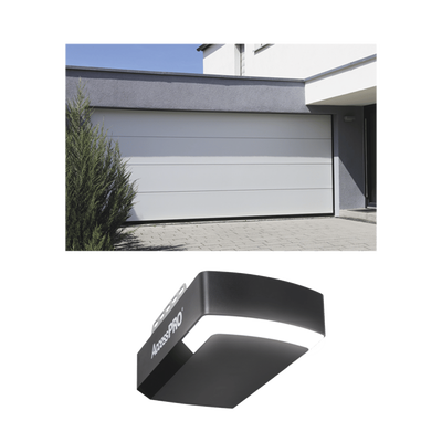 Kit de Puerta de Garage / 20x9 Pies / Línea Central Lisa / Color Blanco / Insulada / Motor 1/2 HP DC / Riel Cadena Tipo C
