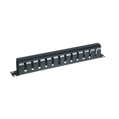 Organizador de Cables Horizontal / 1U para Rack 19" / Capacidad 60 Cables Cat5 o 50 Cat6 / Cubierta Metálica / Ventilación 50%
