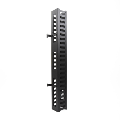 Organizador de Cable Vertical / 24 UR / Acero Sólido / Capacidad 260 Cables Cat5 / Tapa Protectora / Compatible Serie EIRL