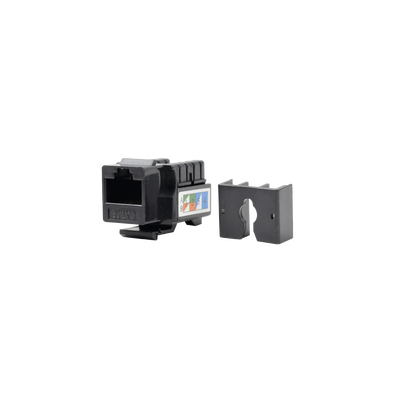Módulo Jack Keystone / Cat5e / Terminación 110 / RJ45 / Sin Blindaje / Negro