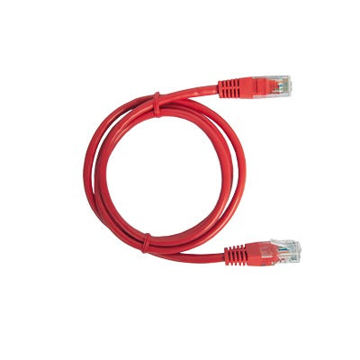 Cable de Parcheo UTP Cat5e / 0.5 m (1.64 ft) / 110 Mbps / RJ45 Dorado / Rojo
