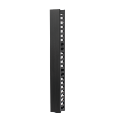 Organizador Vertical de Cable / 24U / Acero Sólido / 260 Cables CAT5E / Compatible Racks EIRL y EIQR