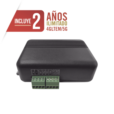 Controlador 4G LTE / 4 Entradas Digitales / 2 Salidas 300 mA / 2 Años Datos Ilimitados / 100 Usuarios / Activación Remota / Notificaciones Push y Email