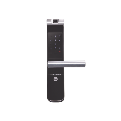 Cerradura Electrónica Autónoma / Biométrica y Teclado / 100 Usuarios / Puertas 35 a 90 mm / Salida Antipánico / Alarma de Intrusión