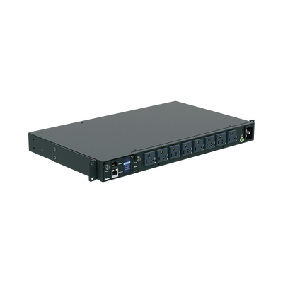 PDU Monitoreable por Toma / 8 Salidas NEMA 5-20R / Control Individual y por Grupo / 120 Vca / 15 A / 1UR Horizontal 19 in