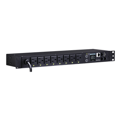 PDU Switchable / 8 Salidas NEMA 5-15R / Entrada 120 Vca NEMA 5-15P / Horizontal 19in / 1UR / Control Remoto por Red / Daisy Chain