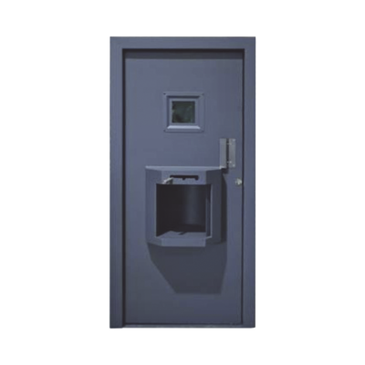 Puerta Combinada Balística / Nivel IV AK47 y Granada / Acero Estructural / Ventana 28x28 cm / Roto-Transfer 40x40 cm / 0.90x2.10 m (3x7 pies)