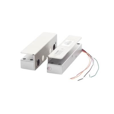 Cerradura de Perno para Puertas de Vidrio / 1000 kg Fuerza de Sujeción / 12 VCC / 1/2" Vidrio / 150 x 39 x 37 mm / 5-8 mm Espacio Requerido