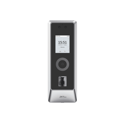 Terminal de Control de Acceso / Reconocimiento Facial y Huella Digital / 50,000 Usuarios / 30,000 Rostros / IP66 IK07 / TCP/IP Wiegand RS485 / Exterior / 2.7 x 7.7 x 1.1 pulgadas
