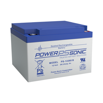 Batería de Respaldo AGM/VRLA / 12V / 26 Ah / Terminales M5 / Vida Útil 5 Años / Caja ABS Ignífuga UL94:V0
