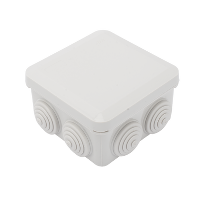 Caja de Derivación Estanca / 7 Glándulas de Goma / IP55 / 89 x 89 x 50 mm / -40 a 120°C / Protección EMI