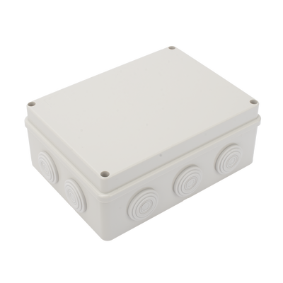 Caja de Derivación de Plástico / 10 Glándulas de Goma / IP55 / 140 x 190 x 76 mm / -40 a 120°C