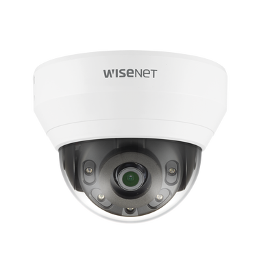 Cámara IP Domo Interior / 2 Megapixel / Lente 2.8 mm / IR 20 m (65.6 ft) / WDR 120 dB / H.265 & WiseStream / Micrófono Integrado