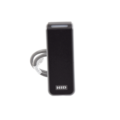 Lector de Control de Acceso / Multitecnología SEOS, iCLASS, MIFARE / Salida Wiegand y OSDP / Diseño Compacto 45x121.5x19.5 mm / Alimentación 12 VCC / LED Tricolor y Alerta Acústica