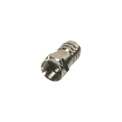 Conector Coaxial F Macho / Plegable / RG-59/U / 75 Ohm / Cuerpo Níquel / 24 mm