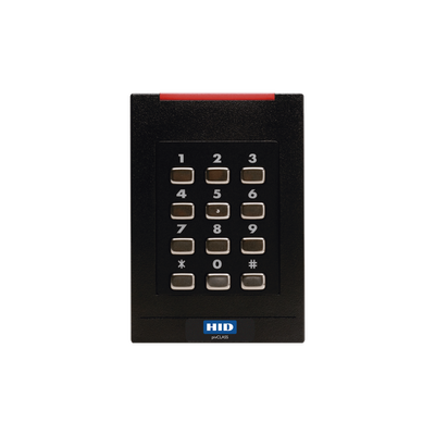 Lector de Acceso con Teclado / Multiformato Proximidad / iClass SEOS 1 cm / MIFARE DESFire / Bluetooth / Wiegand / 5-16 VDC