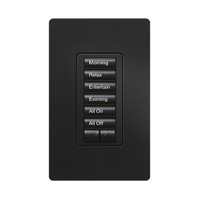 Teclado híbrido / 6 botones programables / 2 botones subir-bajar / 120V / 450W / Control iluminación y cortinas