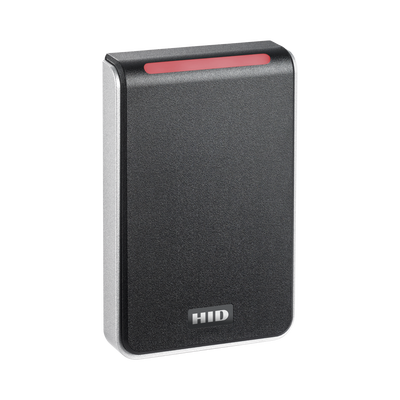 Lector de Control de Acceso / Multitecnología SEOS, iCLASS, MIFARE, HID Proximity / Interfaz Wiegand y RS-485 / Montaje en Marco o Superficie Plana / LED Tricolor y Audio